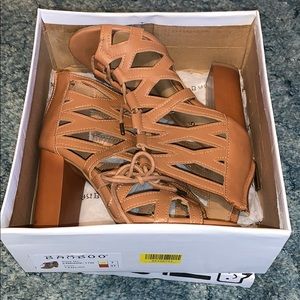 Tan lace up heels